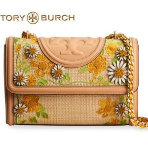 Tory Burch Daisy Embroidered Fleming